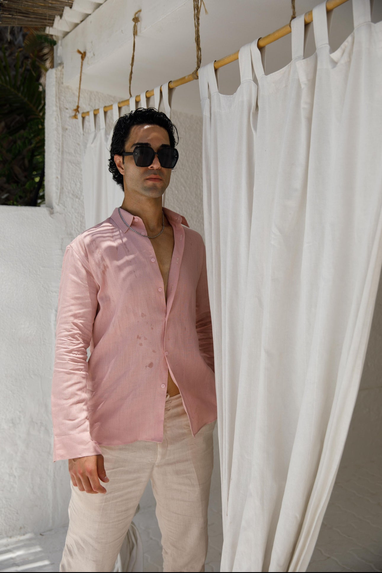 Pink Linen Shirt